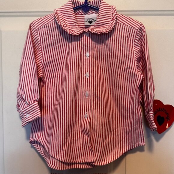 NWT Hartstrings Striped Button Down Shirt 2T - Picture 2 of 7